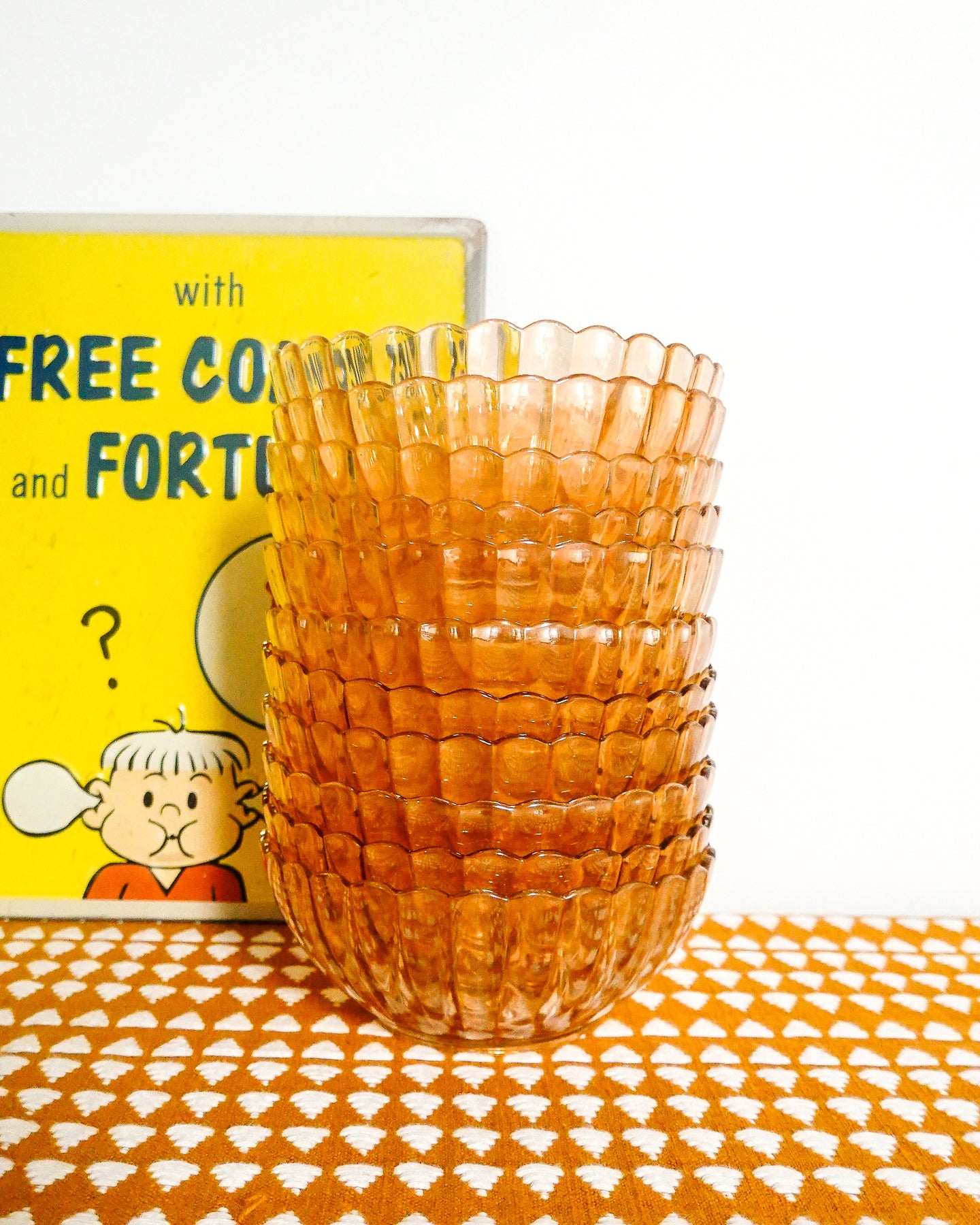 Paire de bols coupelles irisé Huilor, années 70, couleur mordorée