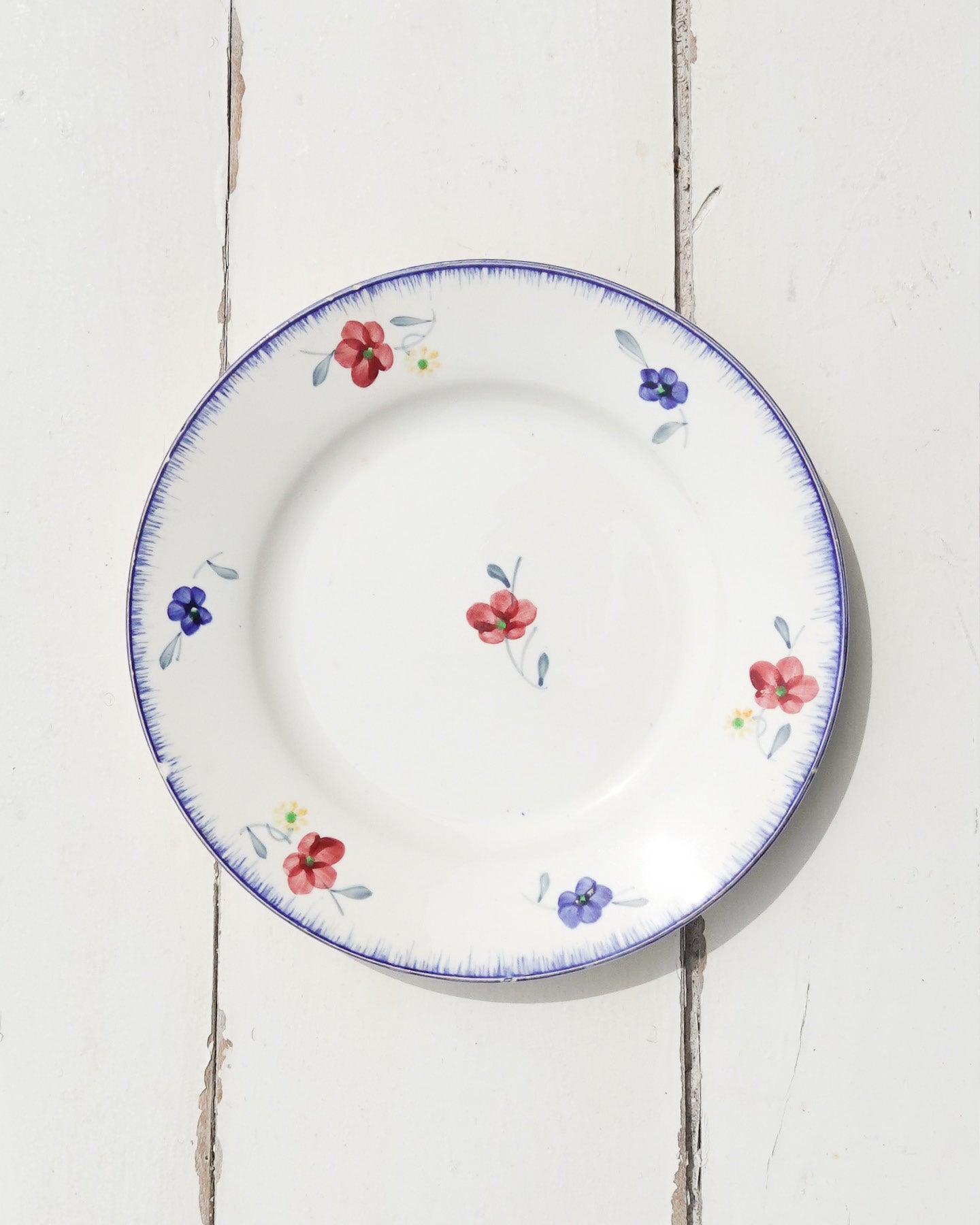 Ensemble de 4 assiettes plates, modèle Mary Lou par Digoin Sarreguemines