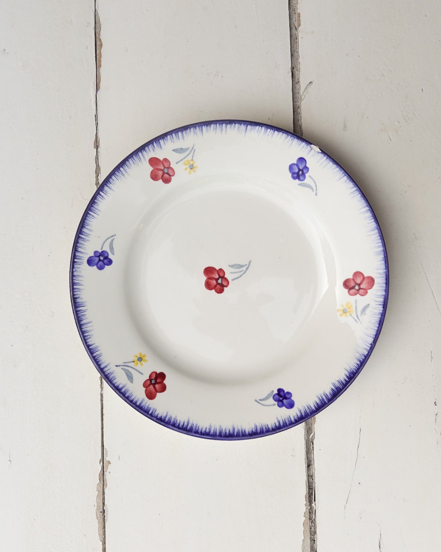 Ensemble de 4 assiettes plates, modèle Mary Lou par Digoin Sarreguemines