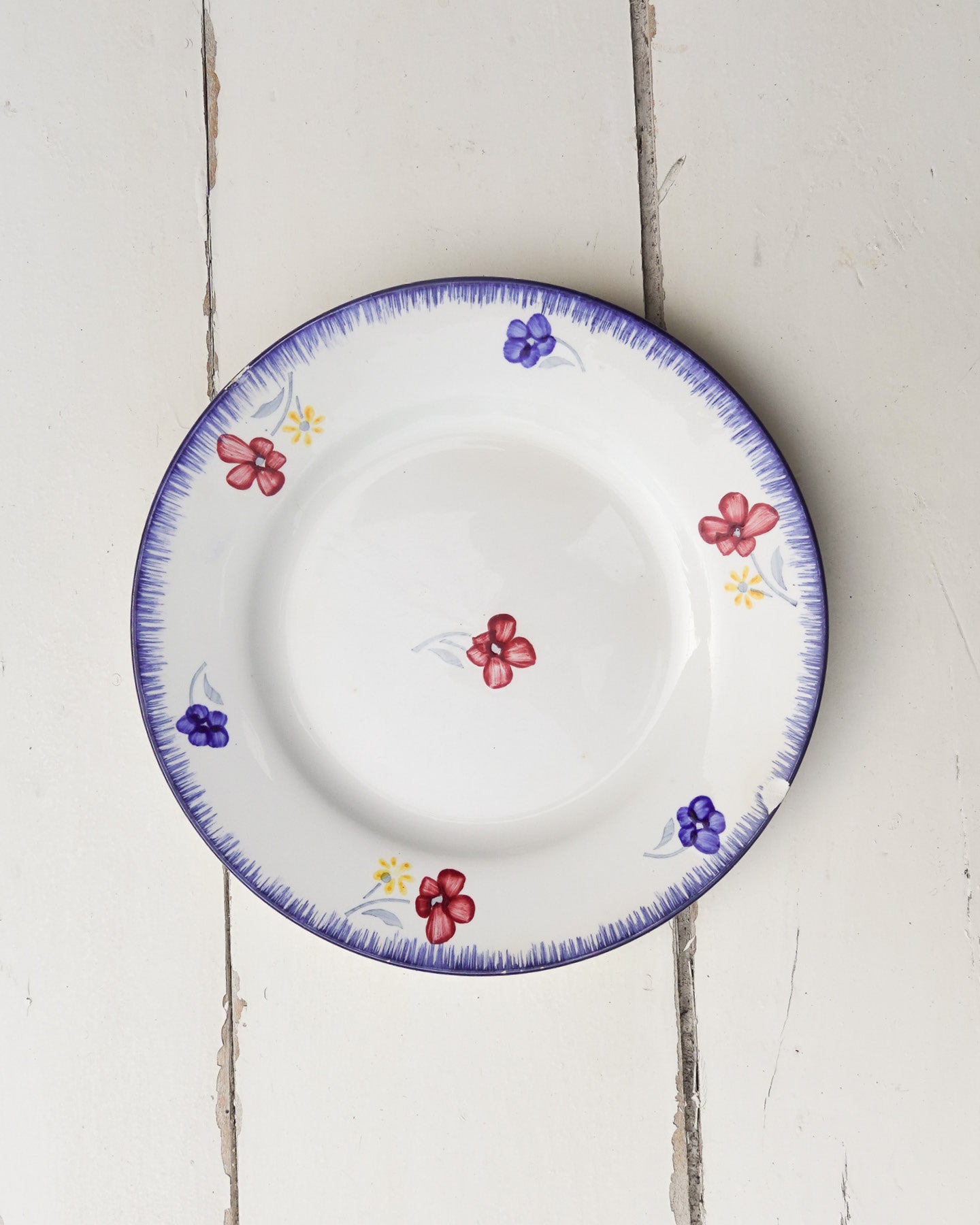 Ensemble de 4 assiettes plates, modèle Mary Lou par Digoin Sarreguemines