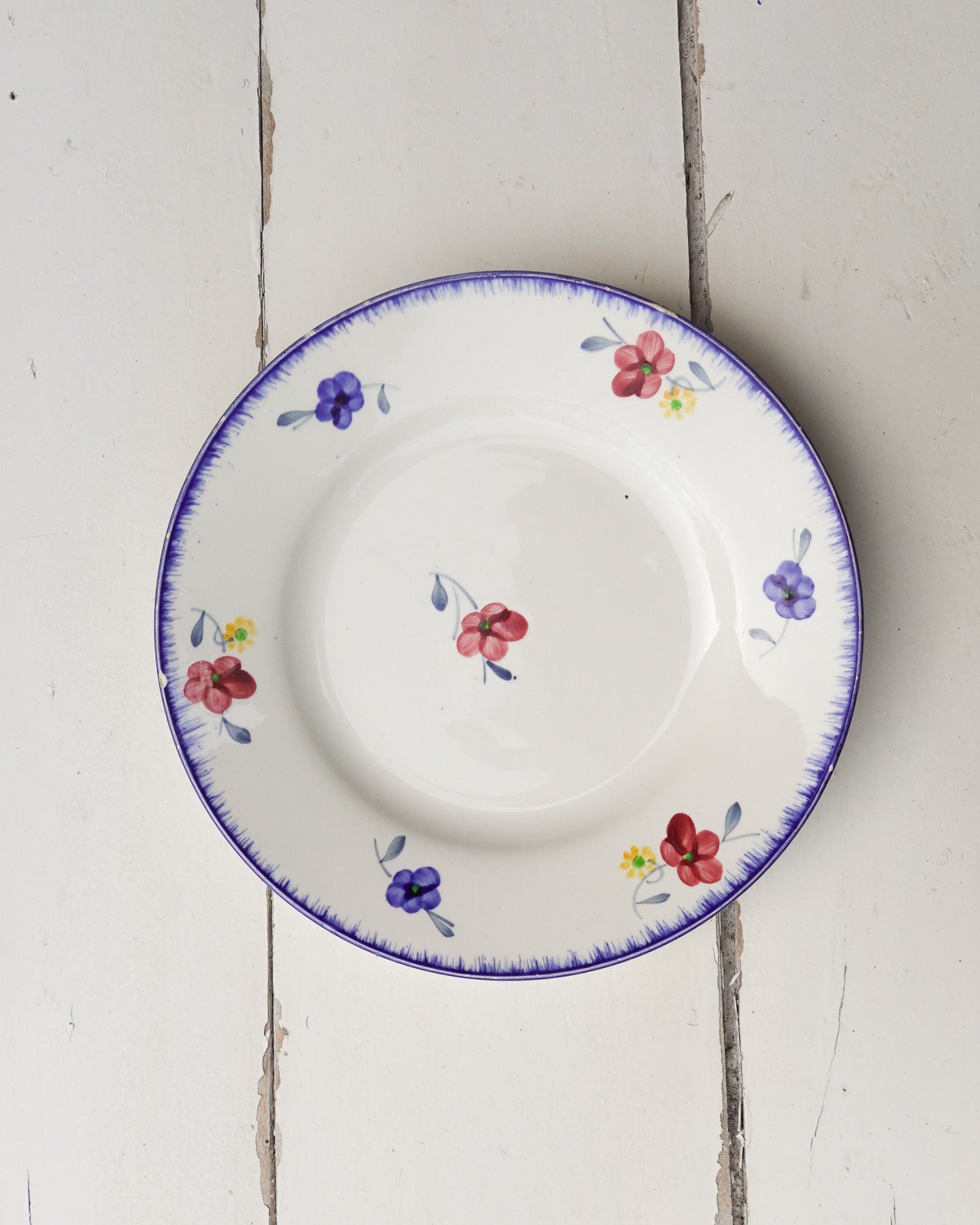 Ensemble de 4 assiettes plates, modèle Mary Lou par Digoin Sarreguemines