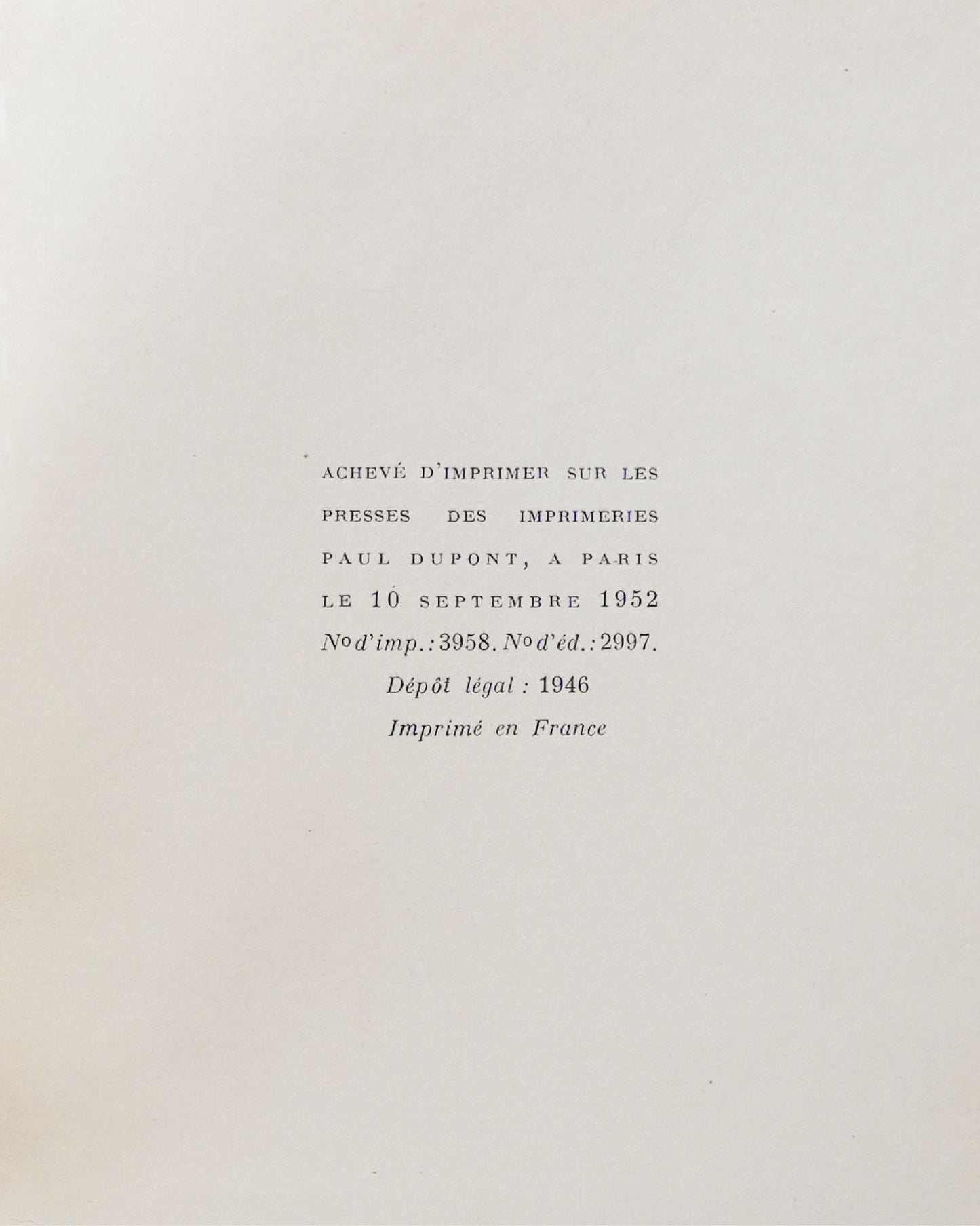 Le Petit Prince, Édition 1952, Gallimard