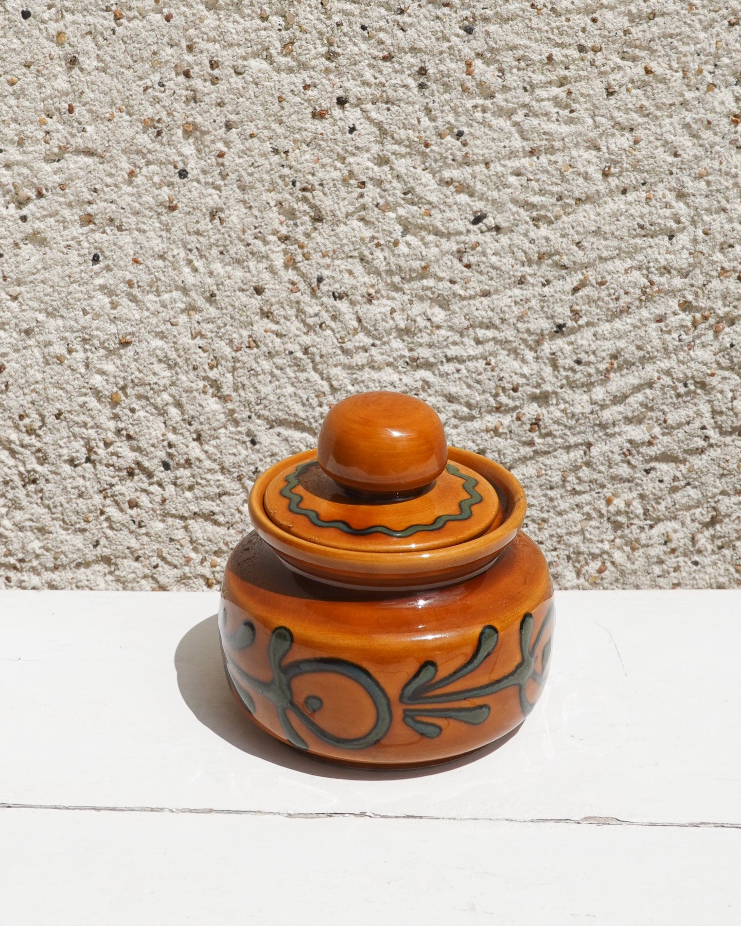 Petit pot à couvercle Sarreguemines, collection Katrin, boîte à bijoux