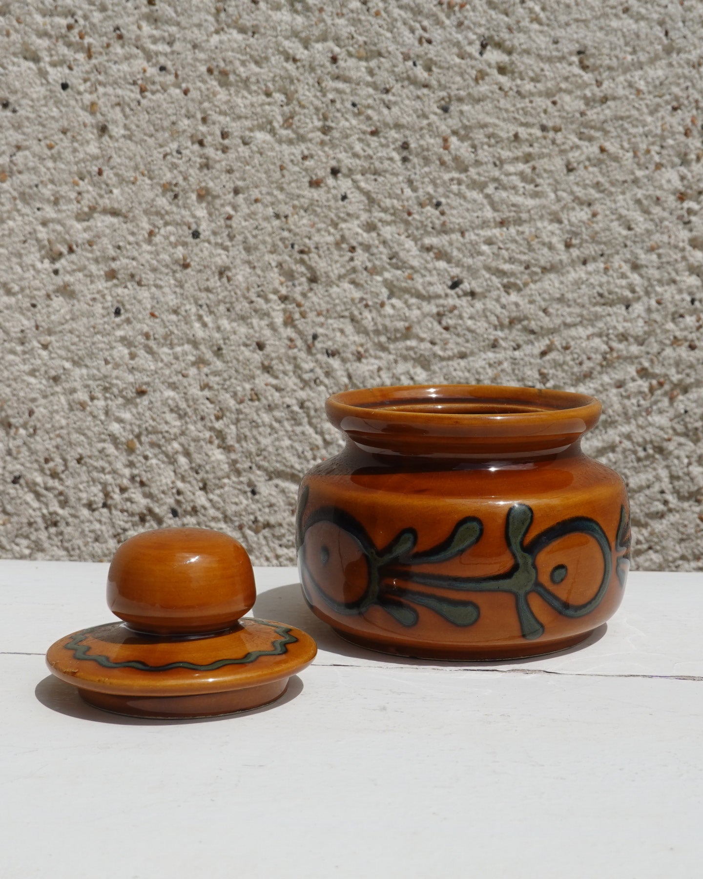 Petit pot à couvercle Sarreguemines, collection Katrin, boîte à bijoux