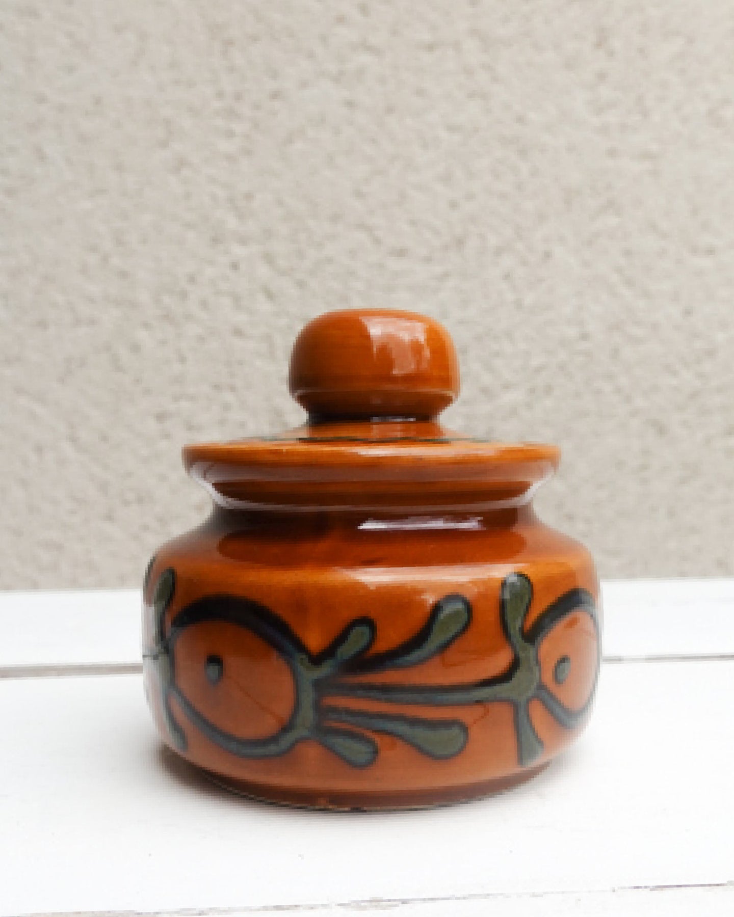 Petit pot à couvercle Sarreguemines, collection Katrin, boîte à bijoux