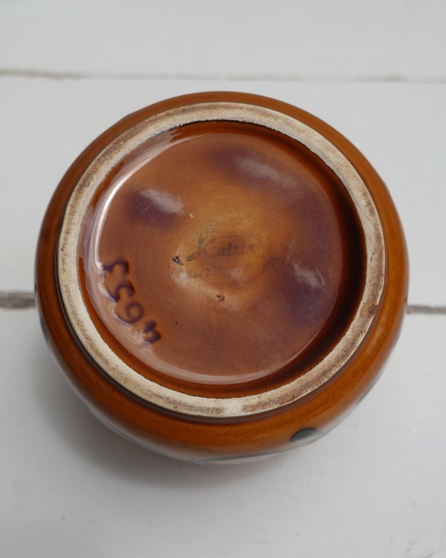 Petit pot à couvercle Sarreguemines, collection Katrin, boîte à bijoux