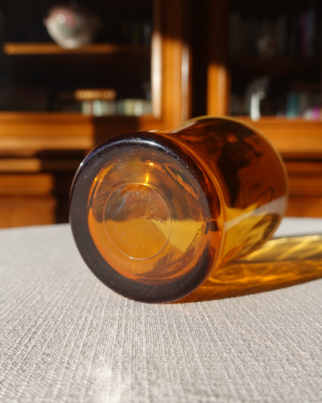 Lot de 4 verres ambrés Duralex, vintage années 70, taille moyenne