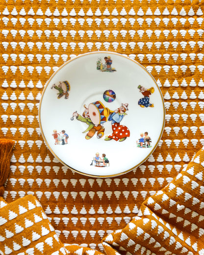 Assiette aux motifs clowns en porcelaine de Limoges