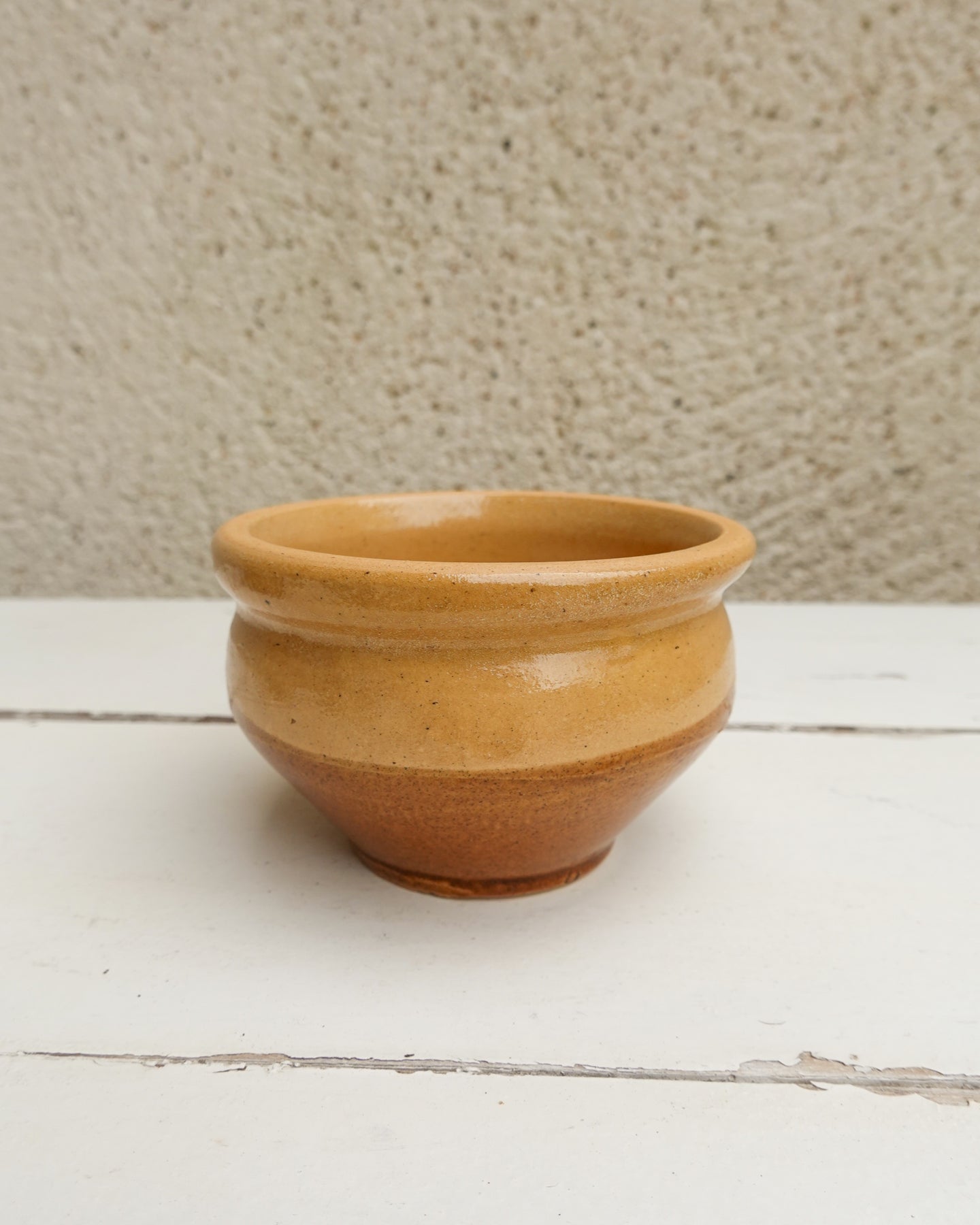 Lot de 4 bols en grès émaillé, Beige et Marron, made in France