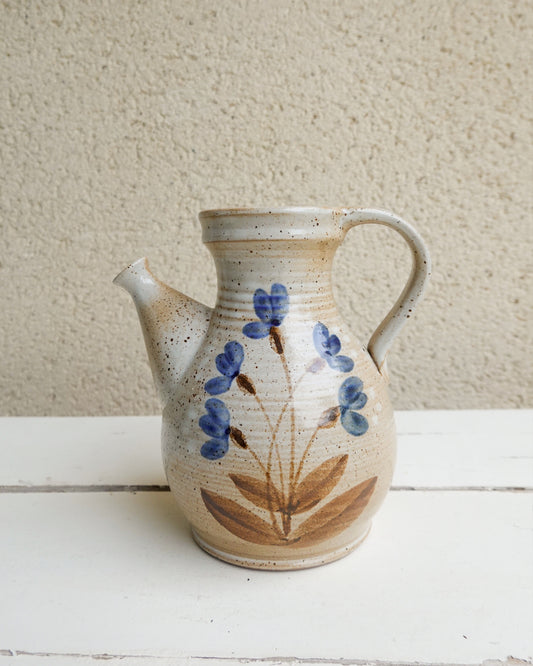 Pichet en grès du Marais, décor floral