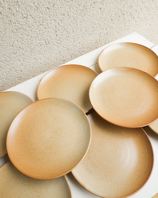 Lot de 8 assiettes à dessert Grès CNP Village