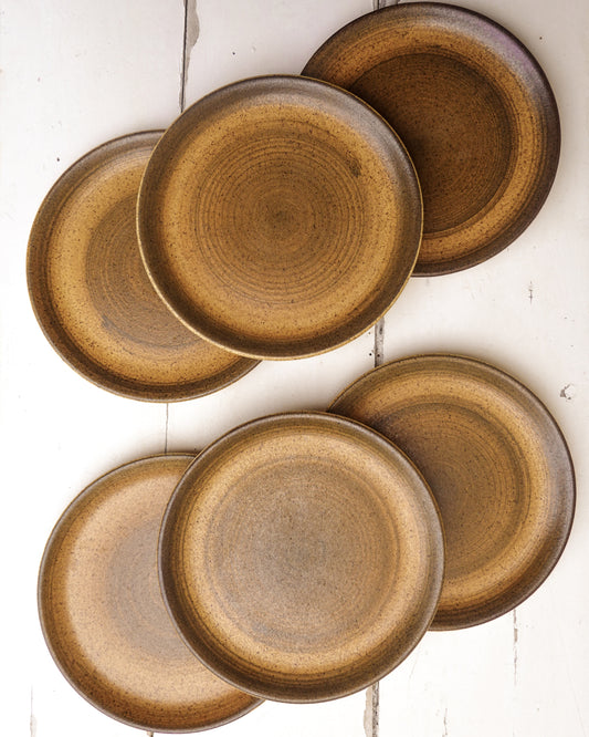 Lot de 6 assiettes à dessert Longchamp en grès