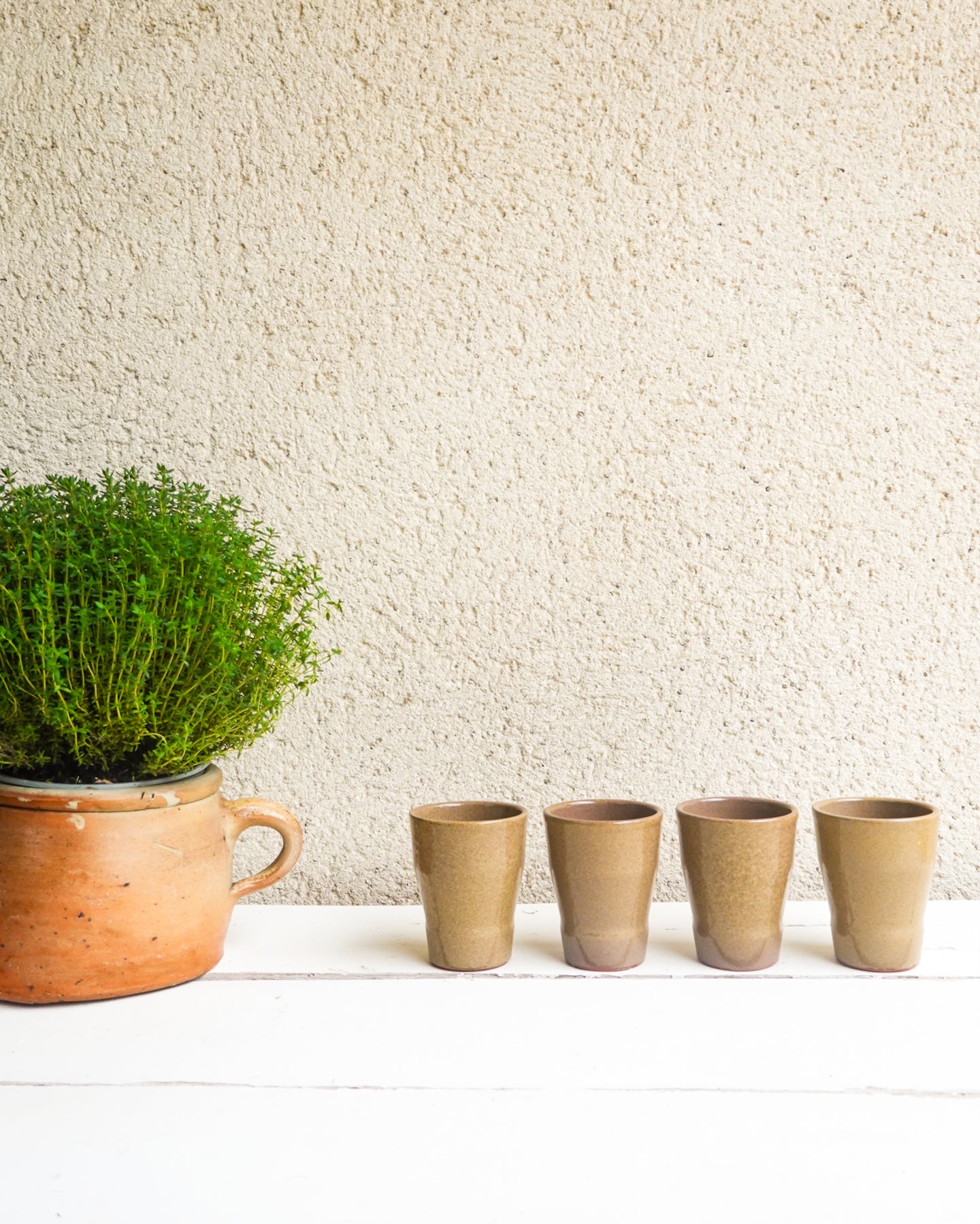 Lot de 4 verres en grès, C. Meridiano, Vila Real