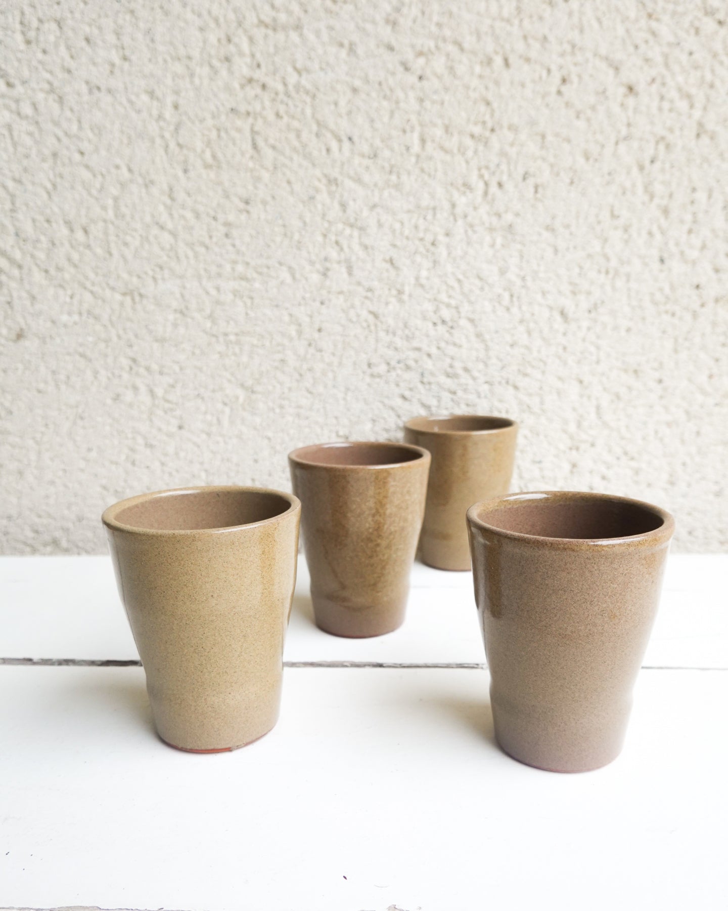 Lot de 4 verres en grès, C. Meridiano, Vila Real