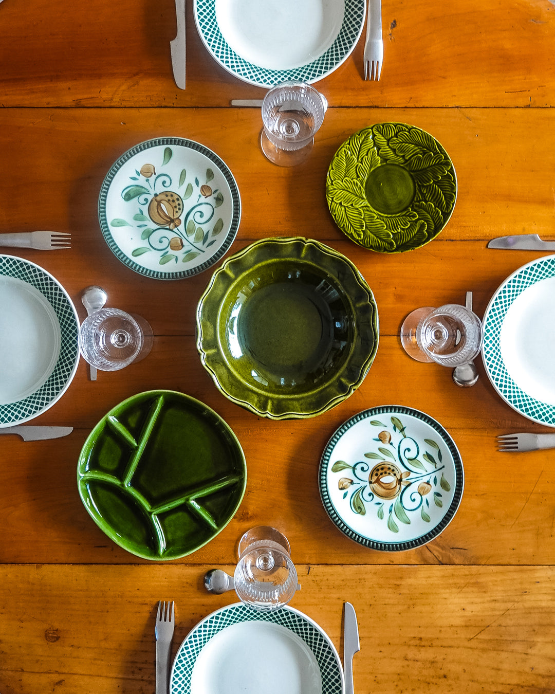 Lot de 5 plats à partager, thème printemps