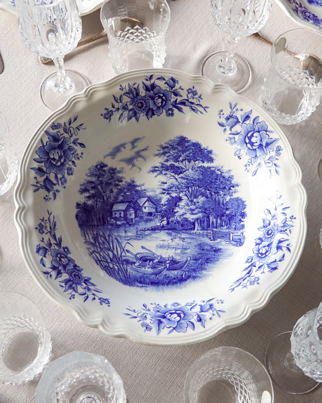 Lot de 3 plats de service Sarreguemines #romantic