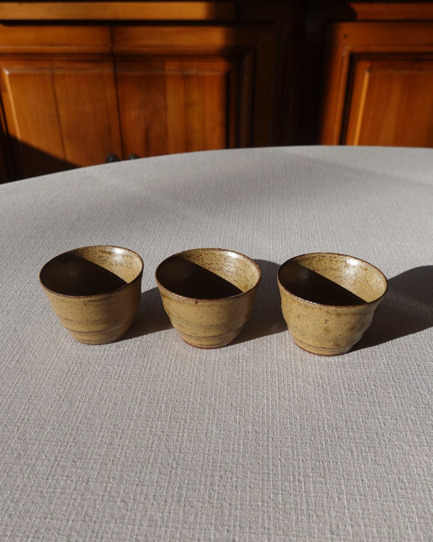 Lot de 3 petits pot en grès