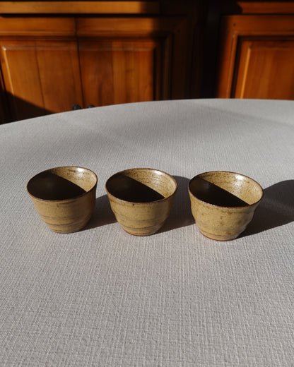 Lot de 3 petits pot en grès